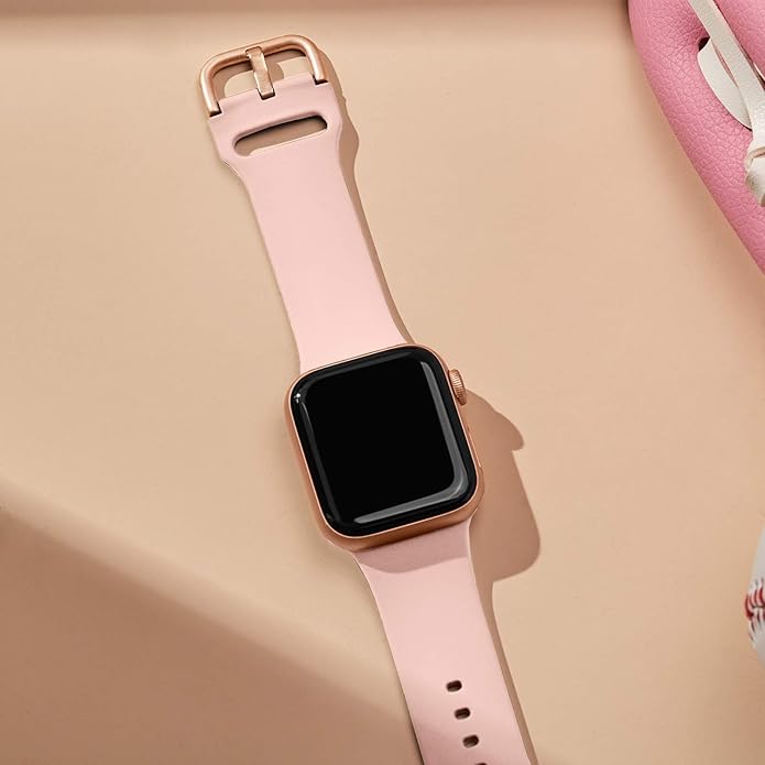 Sport Band Compatible with Apple Watch Bands 49mm 46mm 45mm 44mm 42mm 41mm 40mm 38mm, Soft Silicone Replacement Strap with Classic Clasp for iWatch Series 11 10 9 8 7 6 5 4 3 2 1 SE Ultra Women Men - Image 2