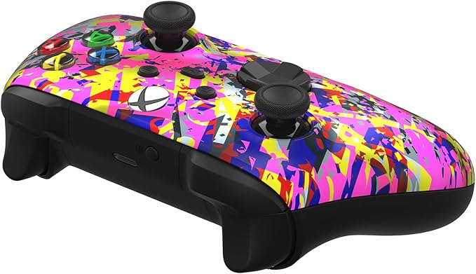 Custom Controllerzz Wireless Controller for Microsoft Xbox Series X/S & Xbox One - Custom Soft Touch Feel - Custom Series X/S Controller (X/S Neon Drip) - Image 4
