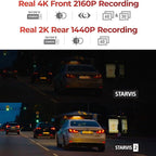THINKWARE U3000 PRO 2CH 4K HDR Dual Dash Cam Front and Rear - 4K+2K STARVIS 2, Super Night Vision 4.0, Radar Parking Mode, Thermal Protection, 5GHz Wi-Fi and GPS - 64GB MicroSD & OBD Cable Incl - Image 3