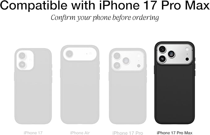 OtterBox iPhone 17 Pro Max Commuter Series Case - Black - Thin & Protective iPhone Case - Image 2
