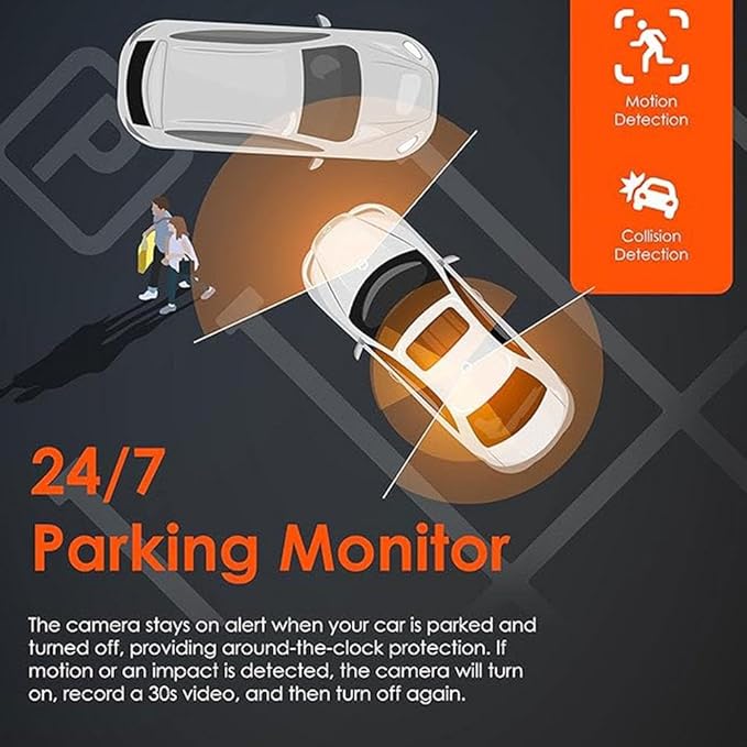 4 Channel Dash Cam for Cars Front Rear Inside & Left Right,360° Dash Cam Front Rear Inside & Left Right, 4K+1080P*3 FHD Car Camera, 5GHz WiFi & App Control,24H Parking Mode,G-Sensor,Loop Recording - Image 4