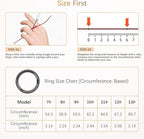 Fit Ring, Smart Health Rings for Women Men with Heart Rate,Blood Oxygen,HRV,Stress Level, Sleep Monitor, Step Tracker, No Subscription Fee, IP68 Waterproof Smart Ring for iphone &Android (Black, 9#) - Image 2