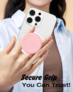 Svanove Silicone Magnetic Phone Grip Compatible with Magsafe Phone Grip Holder, Cute Cell Phones Grips Stand Collapsible Kickstand for iPhone Samsung, Slim Thin Matte Soft Rubber TPU, Light Pink - Image 7