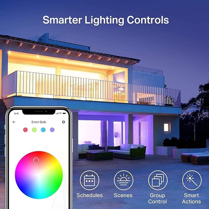 Kasa Smart Light Bulbs,1000 Lumens High Brightness,16M Color Changing,Dimmable Smart WiFi Light Bulb,Compatible with Alexa and Google Home,A19,2.4GHz Wi-Fi only,No Hub Required,KL135,(Pack of 8) - Image 3