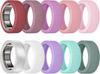 10 Pack Covers Compatible with Oura Ring Gen 4/4 Ceramic/Oura Ring 3 Cover, Ultra-Thin Anti-Scratch Silicone Ring Protector for RingConn Gen 2/Gen 2 Air/ULTRAHUMAN Ring AIR for Women Men by BandRain