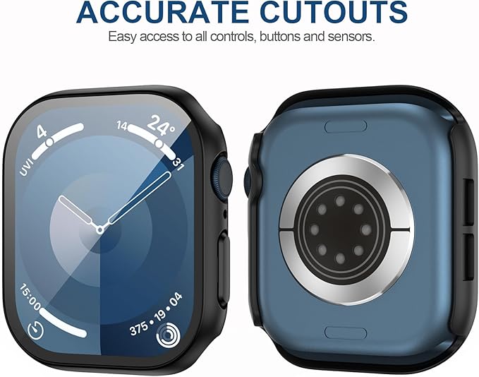 14 Pack for Apple Watch Series 11/10 46mm Screen Protector Case, PC Hard Cover with Tempered Glass Film Ultra-Thin Slim Fit Scratch Resistant Protective Bumper for iWatch S11 S10 Accessories - Image 4