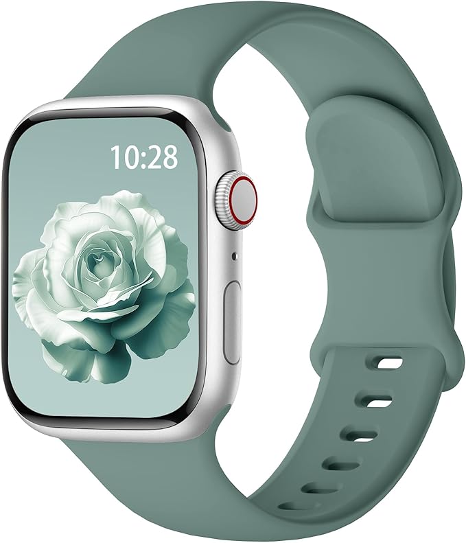 Sport Silicone Band Compatible with Apple Watch Bands 40mm 38mm 41mm 44mm 45mm 46mm 42mm 49mm for Women Men, Soft Wristband Water-proof Strap for iWatch Bands Series 11 10 9 8 7 6 5 4 3 2 1 Ultra SE by HEARTBOOM