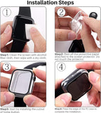 2 Pack Hard Case for Apple Watch Series 3 2 1 42mm Case Tempered Glass Screen Protector, Full Coverage Shockproof Iwatch Cover Bumper (Matte Black x 2, 42mm) - Image 7