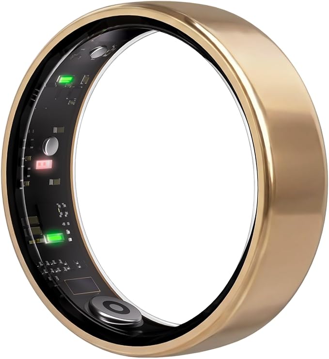femometer Ring Air | Ultra-Thin Smart Ring | Sleep/Heart Rate/SpO2/Stress | Women's Health & Fertility Tracker with BBT Technology | Hot Flash Monitoring | Free Subscription - Size12 by femometer