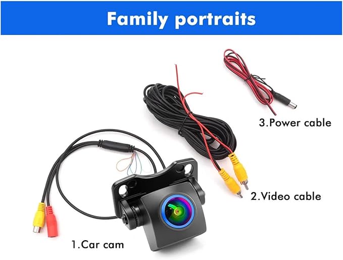 AHD 4K 1920 * 1080p 180 Degree Night Vision Car Monitor Auto Rear View Camera Backup Camera AHD Parking Assist Compatible for Android Display(A) - Image 5