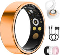 Smart Ring for Women & Men, Health Tracker Ring with Heart Rate, Blood Oxygen,Blood Pressure, IP68 Waterproof Fitness Ring, Sleep Tracker for iPhone and Android, No APP Fee (Orange, 10#) by UniverseJethro