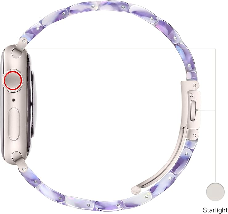 Light House Apple Watch Bands-Fashion Lightweight Resin iWatch Bands for Women Men 38mm/40mm/41mm/42mm(Series 11 10), 49mm/46mm/45mm/44mm/42mm(S 3 2 1), Compatible with Apple Watch Series 11 SE 10 9 8 7 6 5 4 3 Ultra - Image 5
