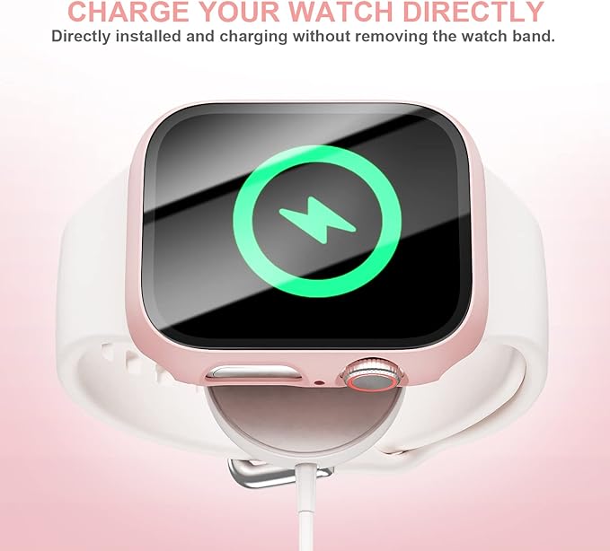 5 Pack Hard PC Case with Tempered Glass Screen Protector for Apple Watch 44mm SE(2023) (2nd Gen) Series 6 5 4 SE, Scratch Resistant Bumper Protective Cover for iWatch 44mm Accessories - Image 6