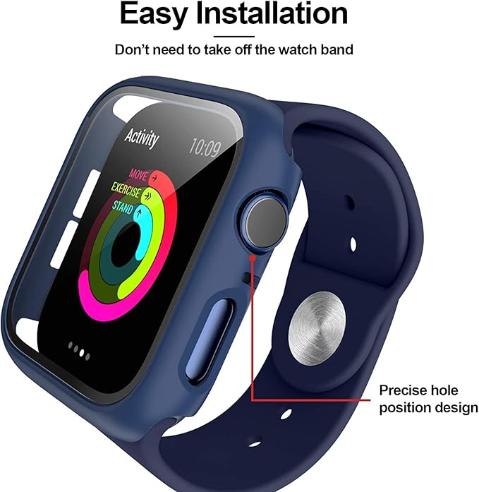 6 Pack Case for Apple Watch Series 3/2/1 42mm Tempered Glass Screen Protector, Hard PC Ultra-Thin Scratch Resistant Full Protective Face Cover Bumper for iWatch 42mm Accessories - Image 3