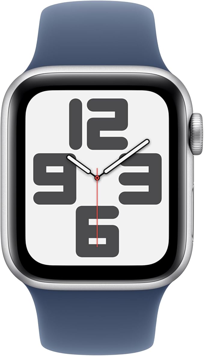 Apple Watch Series 10 [GPS + Cellular, 46mm] - Silver Aluminum Case with Denim Sport Band, M/L (Renewed) - Image 2
