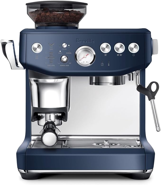 Breville Barista Express Impress Espresso Machine BES876DBL, Damson Blue by Breville