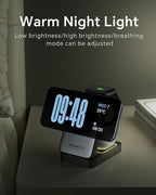 2026 Upgraded 3-in-1 Wireless Charger for iPhone,Travel Magnetic Charger Stand Nightlight Foldable Wireless Charging Station Compatible with Magsafe Charger&iPhone 17/16/15/14/13,Apple Watch&AirPods - Image 6