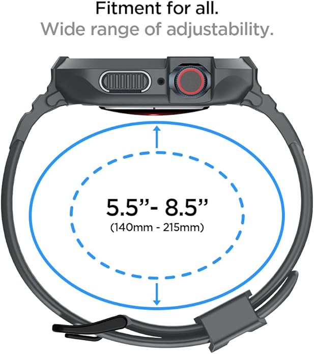 Spigen for Apple Watch Band with Case, Rugged Armor Pro Compatible with Ultra 3/2/1 49mm, Series 11/10 46/42mm, 9/8/7 45/41mm, SE3/SE2/SE/6/5/4 44/40mm Cover Strap - Image 3