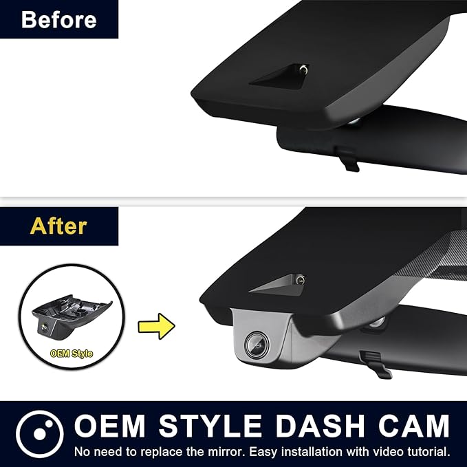 mangoal Front 4K & Rear 1080P Dash Cam Custom Fit for Toyota C-HR 2018 2019 2020 LE Limited XLE Premium (Model B),Integrated OEM Look, 2160P UHD Video, Built-in WiFi & APP, 128GB Card - Image 3