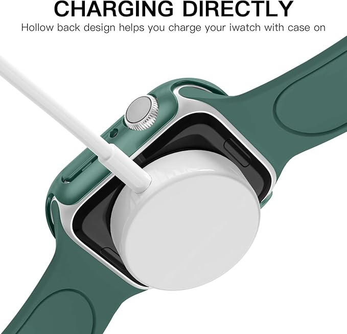 Recoppa Case Compatible for Apple Watch Series 7/8/9 – 41mm ONLY, Shockproof Ultra-Thin Hard PC Bumper All-Around Edge Protective Cover Frame [NO Screen Protector] for iWatch Accessories, Dark Green - Image 5