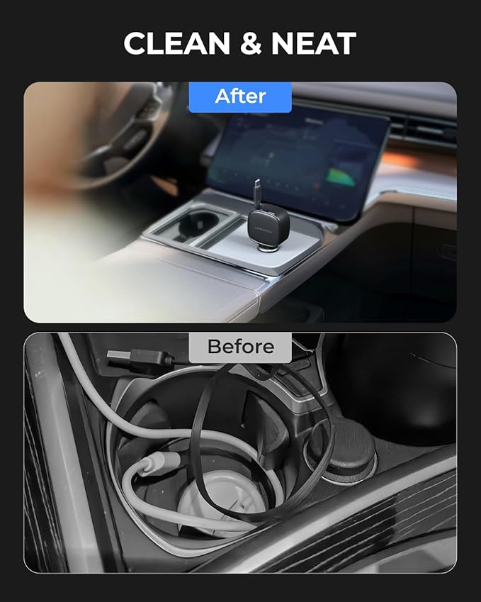84W Max Retractable Fast Car Charger - USB C Cigarette Lighter Adapter Ultra-Compact Type-C Fast Car Charger with Built-in Retractable Cable - Image 7