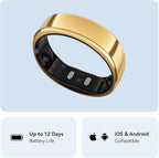 RingConn Gen 2, World’s First Smart Ring with Sleep Apnea Monitoring, No APP Subscription, 12-Day Battery Life, Stress/Heart Rate/Women's Health Tracker, Android & iOS Compatible (Rose Gold, Size 7) - Image 7