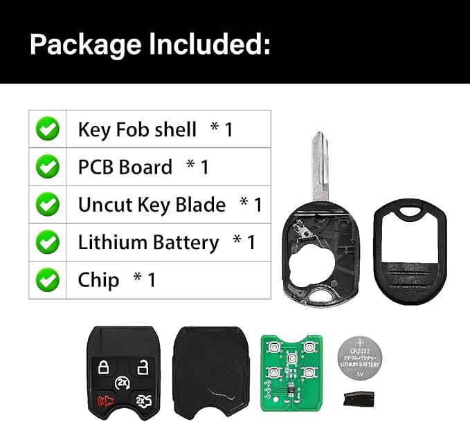Replacement for 2008 2009 2010 2011 2012 2013 2014 2015 2016 2017 Ford Edge Escape Mustang Taurus Lincoln MKS Navigator Mazda Tribute Key Fob Remote Control CWTWB1U793 5 Buttons 315MHz - Image 6