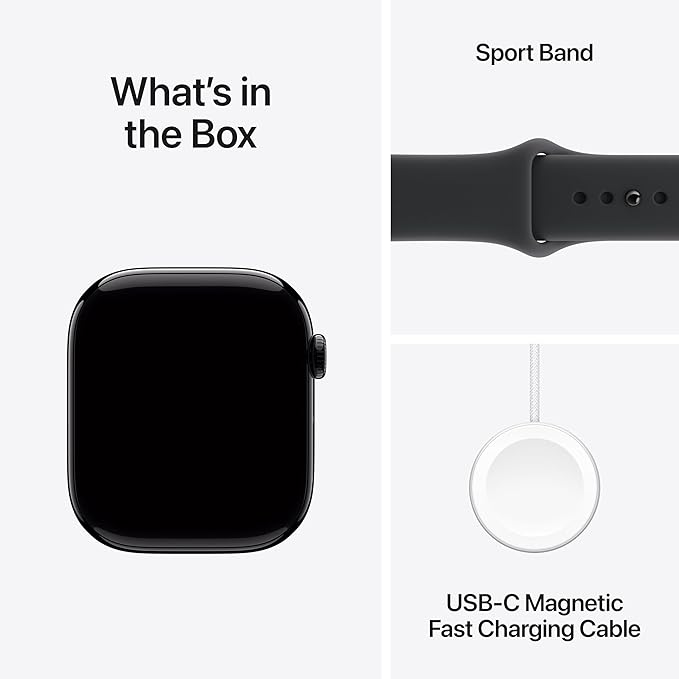 Apple Watch Series 11 [GPS 46mm] Smartwatch with Jet Black Aluminium Case with Black Sport Band - M/L. Sleep Score, Fitness Tracker, Health Monitoring with AppleCare+ (2 Years) - Image 6