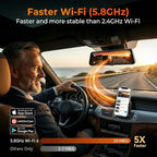 12" Mirror Dash Cam, 4K UHD Front and 2.5K Rear View Dash Camera for Car, with ADAS BSD LCA Smart Mode, GPS, G-Sensor, Loop Recording, Parking Monitor, Voice Control, 5.8GHz WiFi - Image 9
