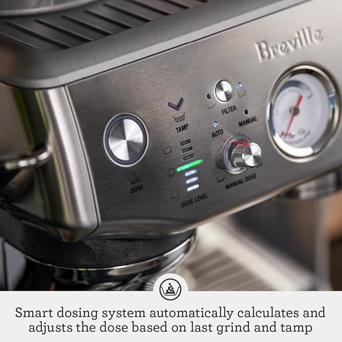 Breville Barista Express Impress Espresso Machine BES876DBL, Damson Blue - Image 7