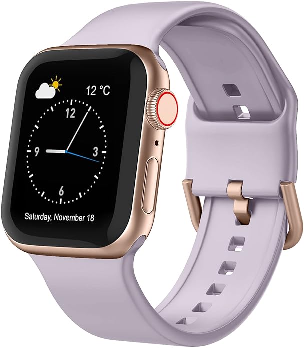 Sport Band Compatible with Apple Watch Bands 49mm 46mm 45mm 44mm 42mm 41mm 40mm 38mm, Soft Silicone Replacement Strap with Classic Clasp for iWatch Series 11 10 9 8 7 6 5 4 3 2 1 SE Ultra Women Men by Recoppa