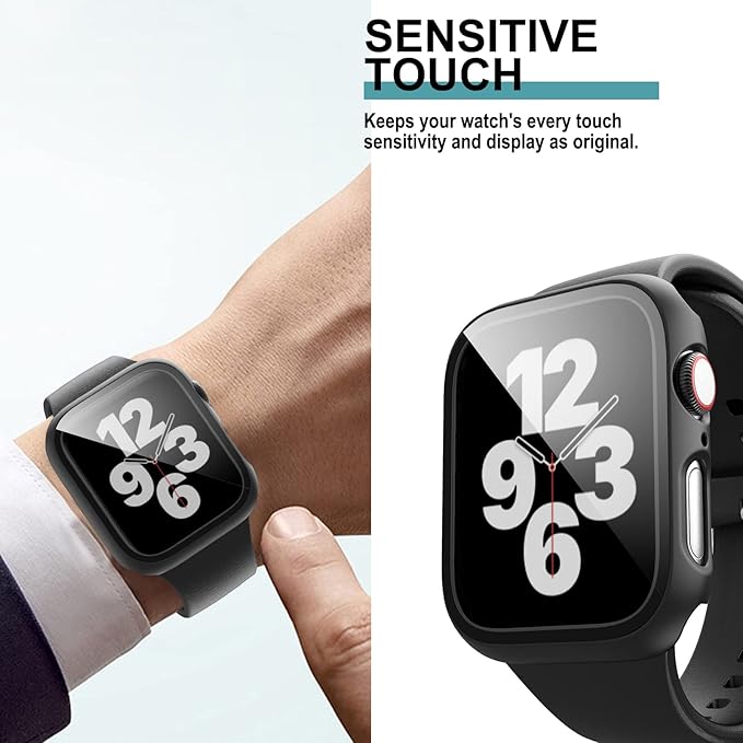 6 Pack Case for Apple Watch Series 3/2/1 42mm Tempered Glass Screen Protector, Hard PC Ultra-Thin Scratch Resistant Full Protective Face Cover Bumper for iWatch 42mm Accessories - Image 2