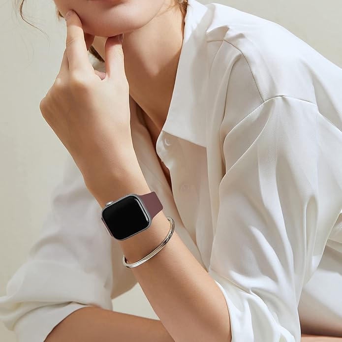 Sport Bands Compatible with Apple Watch 42mm 44mm 45mm 46mm 41mm 38mm 40mm 49mm for Women Men, Soft Silicone Strap for iWatch Wristband Series Ultra SE 11 10 9 8 7 6 5 4 3 2 1 - Image 4