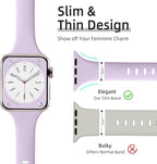 Lerobo 6 Pack Silicone Slim Bands Compatible for Apple Watch 38mm 40mm 41mm 44mm 42mm 45mm, Series 9, 8, 7, 6, 5, 4, 3, 2, 1 - Image 2