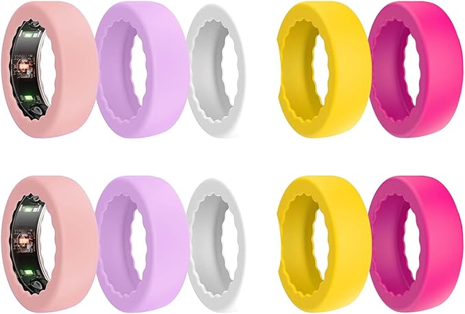 SUNDO Cover Case Compatible with Oura Ring Gen 4/Gen 3/Samsung Galaxy/RingConn/ULTRAHUMAN, Anti-Scratch Elastic Silicone Protector Accessories for Men Women Working Out Gym by SUNDO