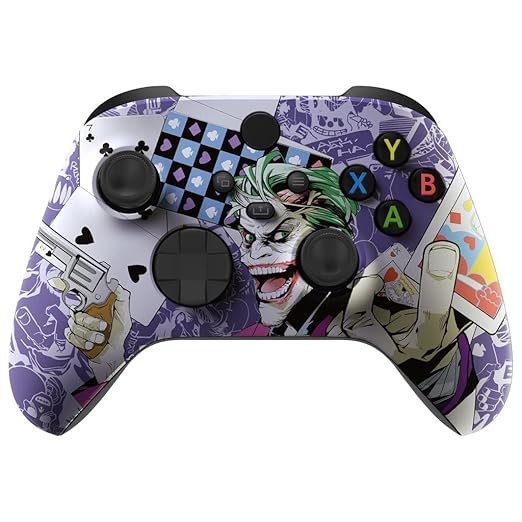"Joker Cards" UN-MODDED Custom Controller compatible with Xbox One S/X Unique Design (with 3.5 Jack) by MODDEDZONE