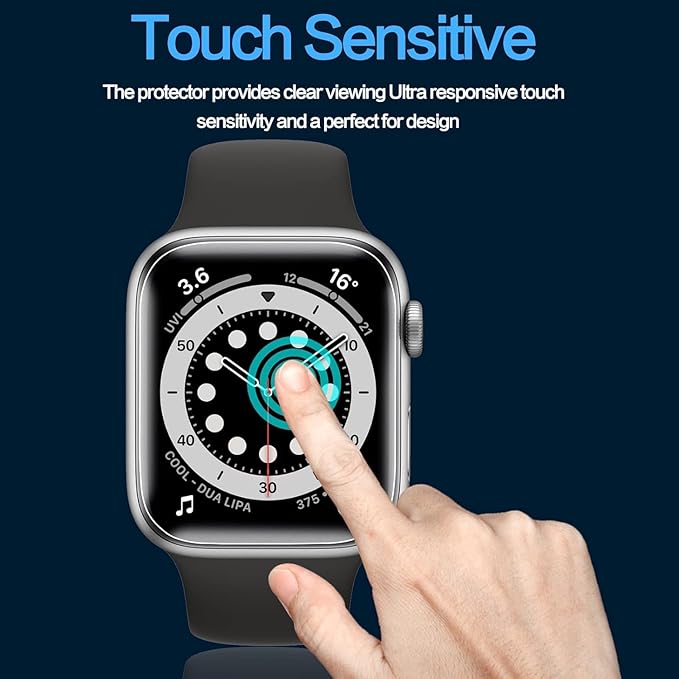 YMHML [ 4 Pack Privacy Screen Protector Compatible for Apple Watch 40mm SE Series 6/5/4, [Upgrade Anti-Spy Film] Soft Anti-Scratch Film - Image 5