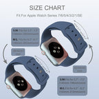 Sport Bands Compatible with Apple Watch 42mm 44mm 45mm 46mm 41mm 38mm 40mm 49mm for Women Men, Soft Silicone Strap for iWatch Wristband Series Ultra SE 11 10 9 8 7 6 5 4 3 2 1 - Image 7