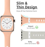 Lerobo 6 pack Thin Bands Silicone Compatible for Apple Watch Band 42mm 44mm 45mm 38mm 40mm 41mm 46mm 49mm, Slim Narrow Sport Strap Replacement for iWatch Series 10/9/8/7/6/5/4/3/2/1 SE Ultra Women Men - Image 2