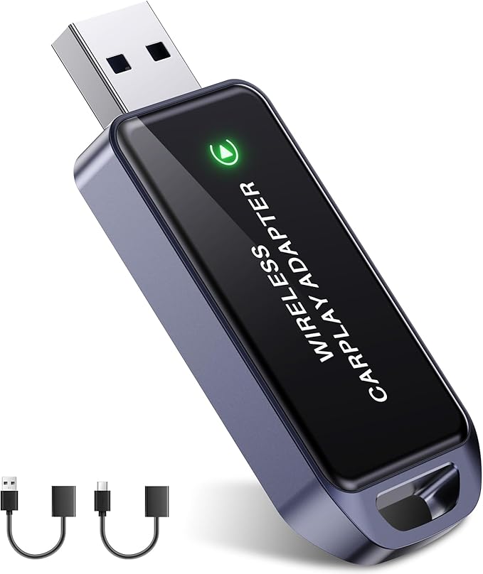 Wireless CarPlay Adapter for iPhone, Instant Auto-Connect Bluetooth Apple CarPlay Adapter, Zero Delay, Plug & Play, Stable Bluetooth & Compact Design, 2016+ Car Compatible by AlesCarPalyPro