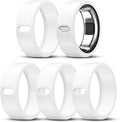 ZOOROO 5 Pack Cover Compatible with Oura Ring Gen 4/Oura Ring Gen 3/3 Horizon, Support Charging with Cover on, Anti-Scratch TPU Protector for Women Men (White*5, Size 9) by ZOOROO