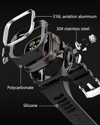 Rugged Bumper band with Case For apple watch ultra 3 2 1 49MM（1-second quick installation） - Shockproof & Scratch Resistant Compatible with iWatch Ultra 3/2/1 Men Gifts - Image 4