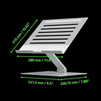 Razer Adjustable Laptop Stand: Supports Phones, Tablets, Laptops, Macbooks up to 18" - Adjust Height and Tilt - Durable Aluminum Construction - Vented Design - Foldable for Storage & Travel - Mercury - Image 8