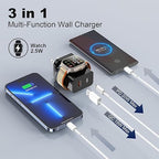 for Apple Watch Charger,20W PD 3-in-1 Fast Charger with Magnetic Wireless Charging and Dual Ports, Portable USB C Wall Charging Block Compatible with iPhone, Apple Watch Series (Black) - Image 5