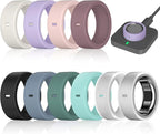 10 Pack Ring Cover Compatible with Oura Ring Gen 4/4 Ceramic, Oura Ring Gen 3 Horizon/Heritage, Support Charging with Cover on, Anti-Scratch Elastic Silicone Ring Protector for Men Women Working Out by ZOOROO