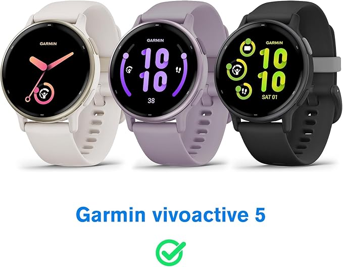 Fintie 3 Packs Screen Protector Case Compatible with Garmin Vivoactive 5, Soft TPU Plated Bumper Full Cover Protective Cases Scratch-Proof, Black/Gold/Clear - Image 2