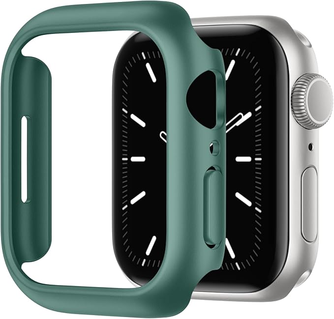 Recoppa Case Compatible for Apple Watch Series 7/8/9 – 41mm ONLY, Shockproof Ultra-Thin Hard PC Bumper All-Around Edge Protective Cover Frame [NO Screen Protector] for iWatch Accessories, Dark Green by Recoppa