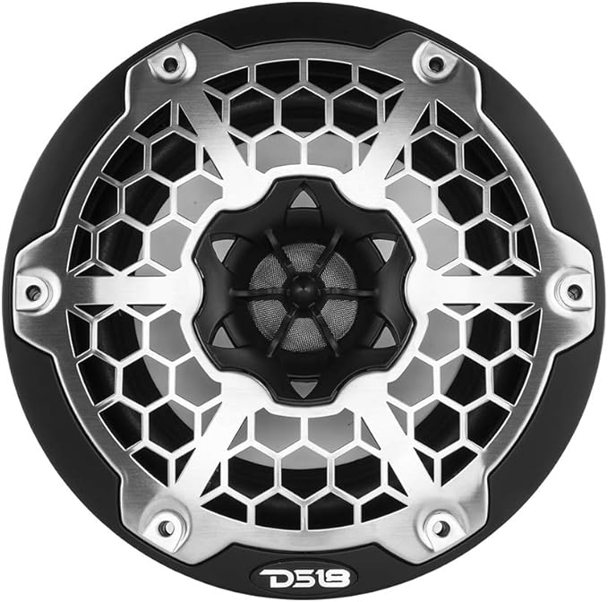 DS18 Hydro NXL-6M/BK - High End Mesh Grill Coaxial Speaker Pair - 2-Way Car Speaker with Integrated RGB Lights - 300 Watt Car Audio System - Water Resistant Speakers - 6 Inches, Black (Renewed) - Image 7