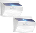 [2 Packs] Solar Lights Outdoor Motion Sensor, Solar Security Lights with 3 Lighting Modes Solar Wall Lights Waterproof Solar Powered Lights for Garden Fence Yard Deck, White by Peasur