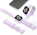 Sport Band Compatible with Apple Watch 38mm 40mm 41mm 42mm 44mm 45mm 46mm 49mm, Replacement Soft Silicone Strap Wristbands for iWatch Series 11/10/9/8/7/6/5/4/3/2/1 Ultra SE Women Men, Lavender - Image 2